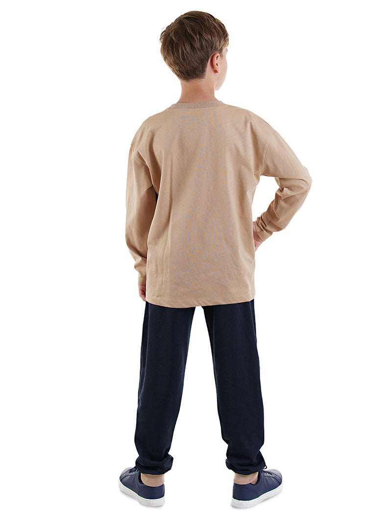 Denokids Who Boy Khaki T-shirt Pants Set - Image 2